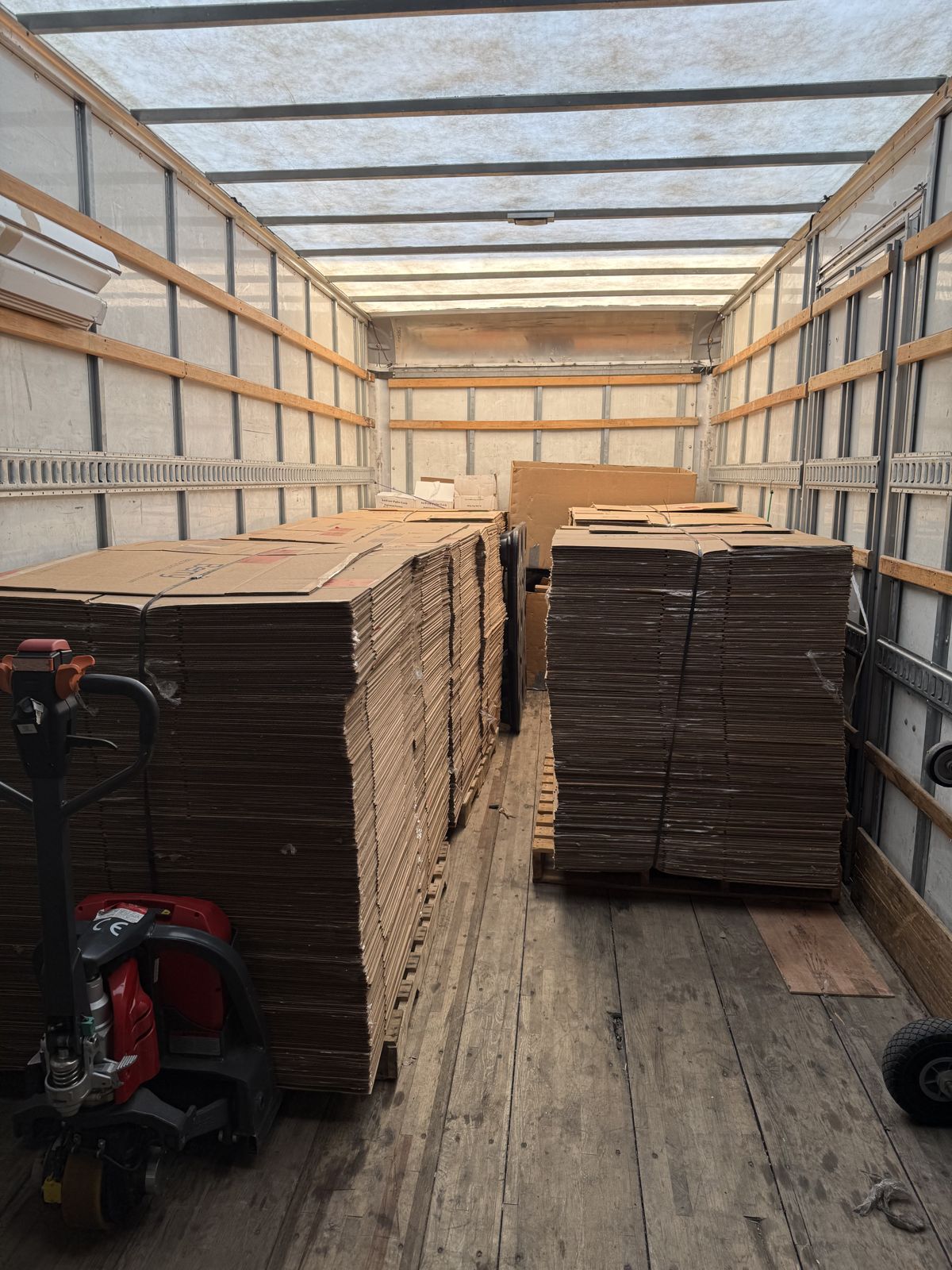 Furniture wrapped for protected moving