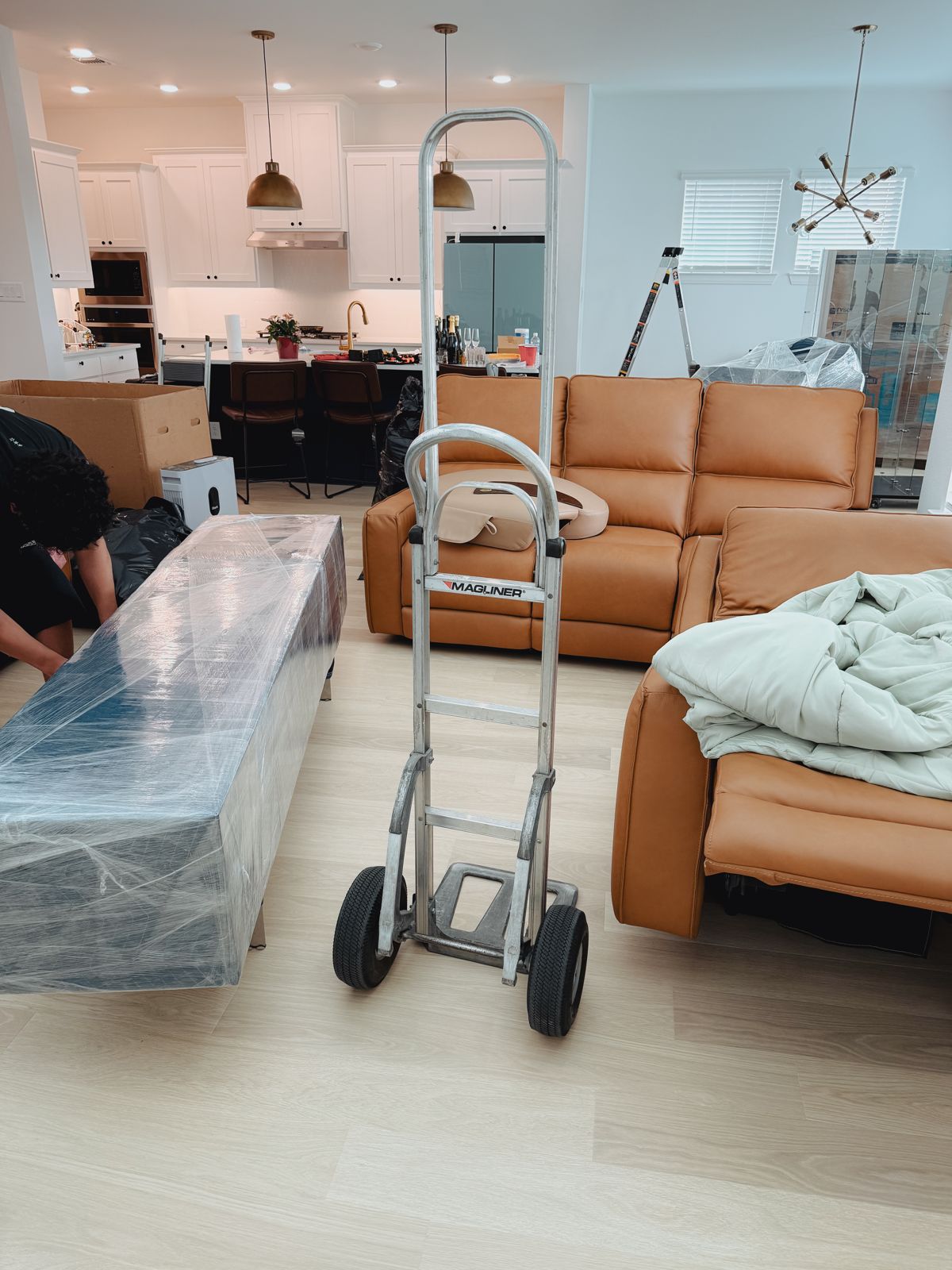 Careful furniture wrapping