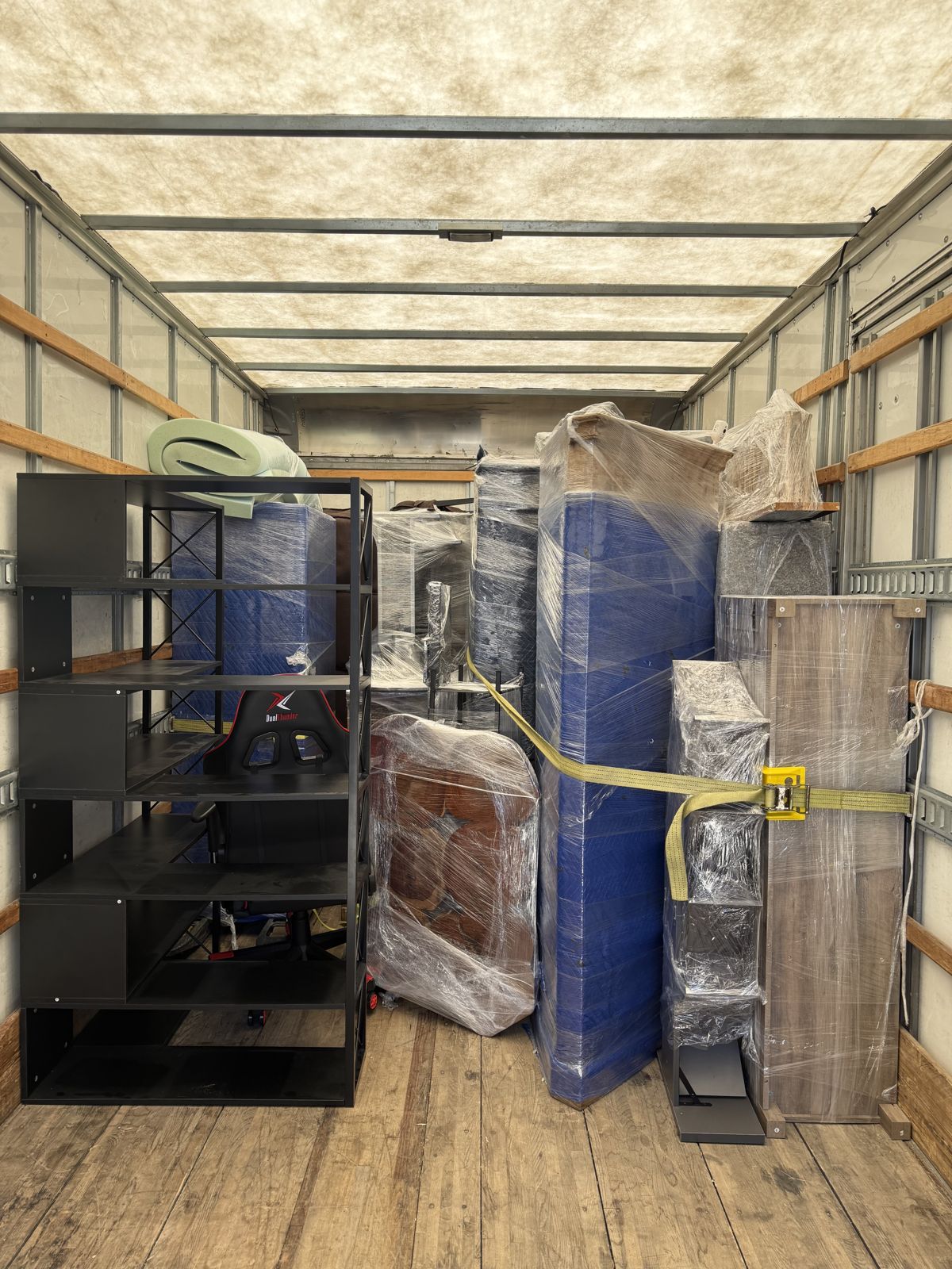Furniture wrapped and ready for professional moving service